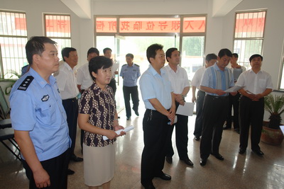 泗水县县人大领导视察公安局治安防控工作